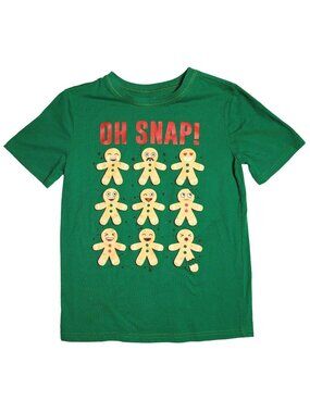 Kid's North Pole Trading Co. Christmas Holiday Gingerbread Shirt Large 14/16